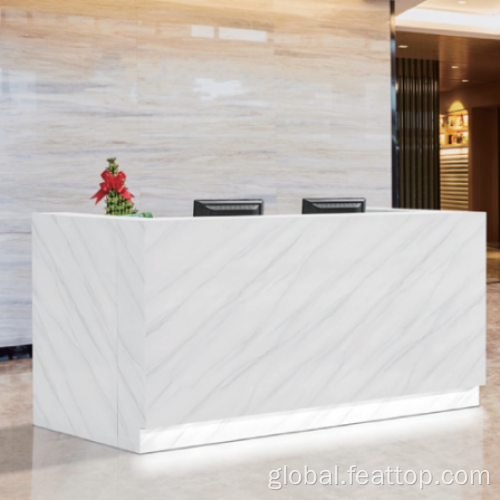 White Reception Desk exhibition stand front reception desk for office Manufactory